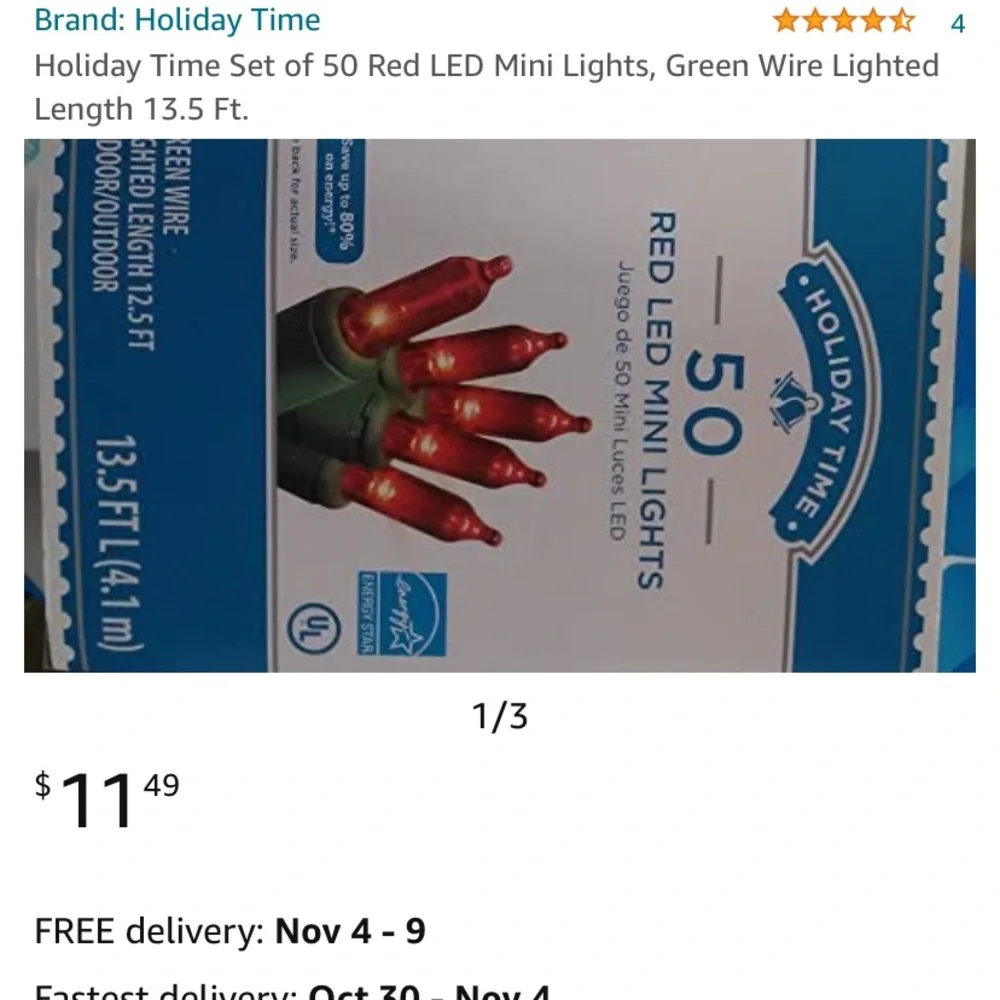 Set of‎ Christmas Lights NIB